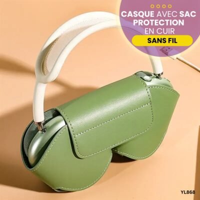 Casque sans fil avec sac en cuir YL868