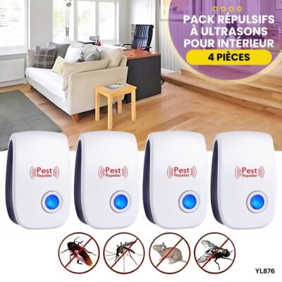 Pack Répulsifs à ultrasons 4 pièces YL876