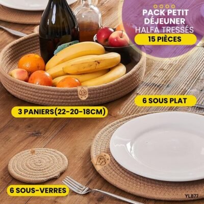 Pack Petit déjeuner 15 pièces Halfa YL877