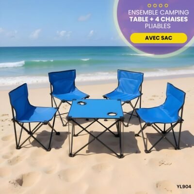 Table et 4 chaises pliables avec sac YL904