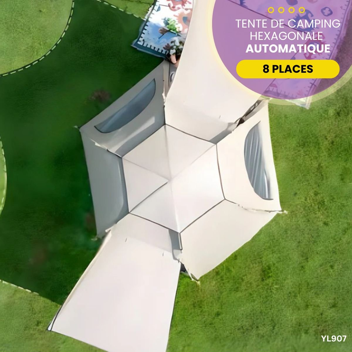Tente Hexagonale 8 places Automatique YL907 – Image 5