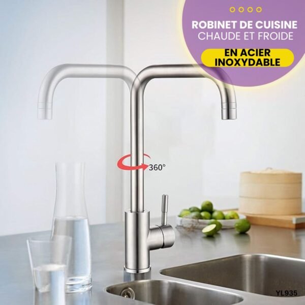 Robinet De Cuisine En Acier Inoxydable YL935 – Image 3