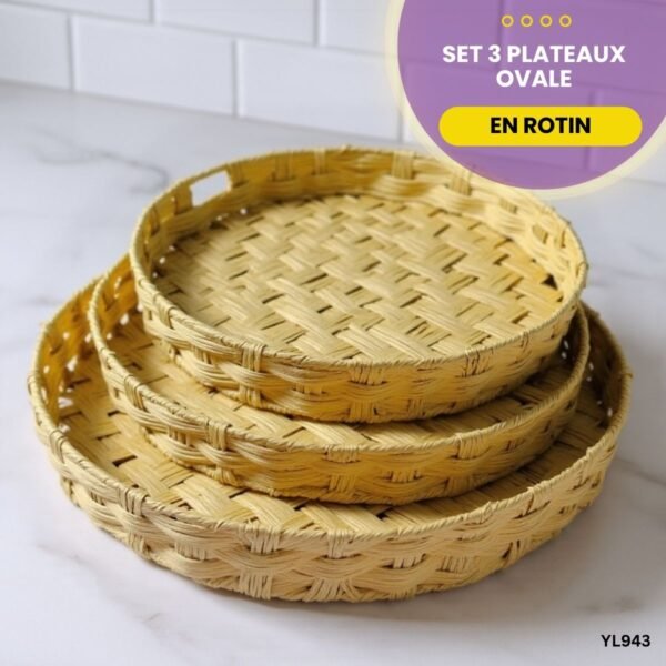 Set 3 plateaux ovale YL943 – Image 2