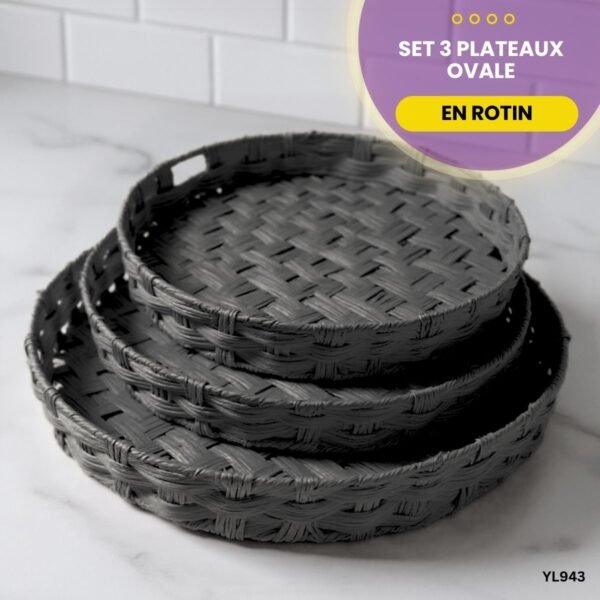 Set 3 plateaux ovale YL943 – Image 3