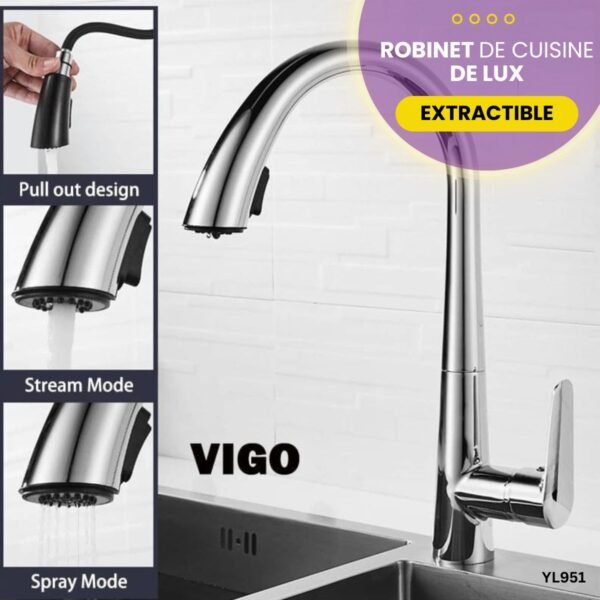Robinet de cuisine de lux VIGO YL951 – Image 4