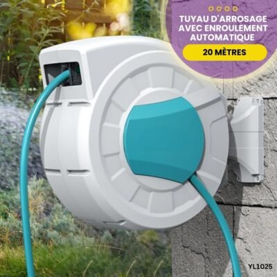 Tuyau d'arrosage de 20M avec enroulement automatique YL1025