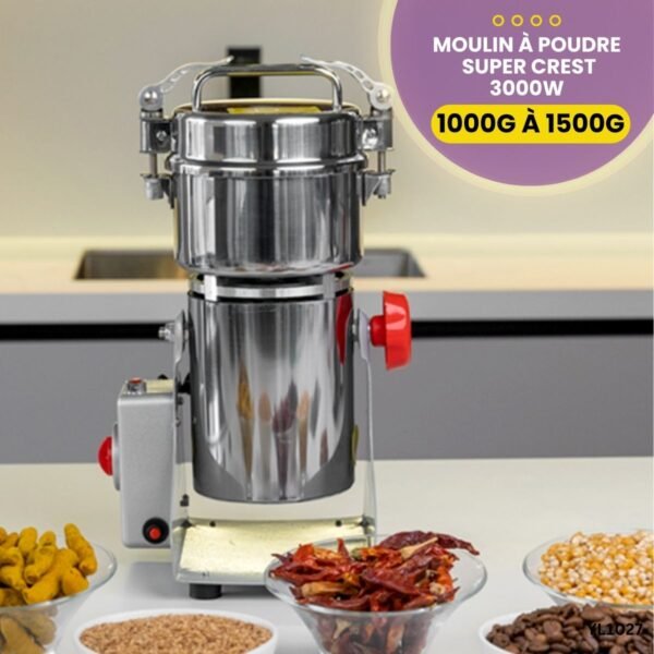 Moulin à Poudre Capacité de 1000g à 1500g YL1027