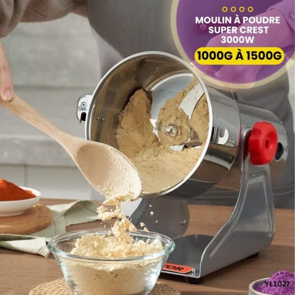 Moulin à Poudre Capacité de 1000g à 1500g YL1027 – Image 2