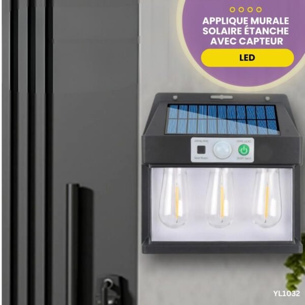 Applique murale solaire étanche avec capteur YL1032 – Image 3