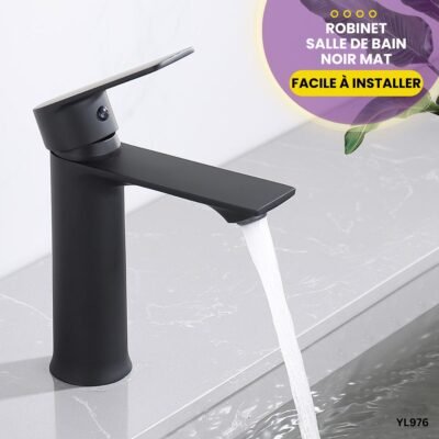 Robinet Salle de Bain noir mat YL976