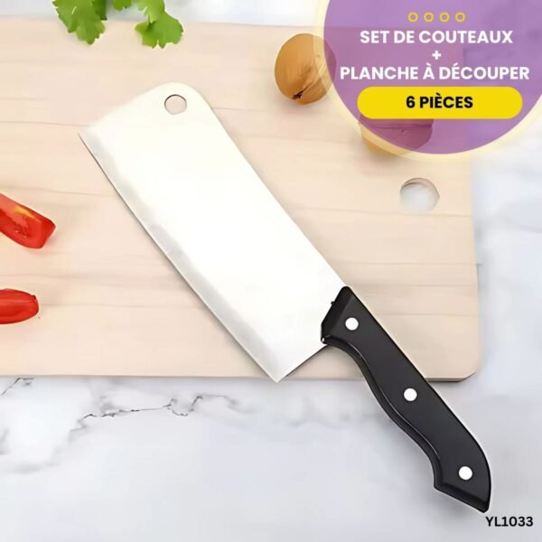 Set de Couteaux + Planche à Découper YL1033 – Image 4