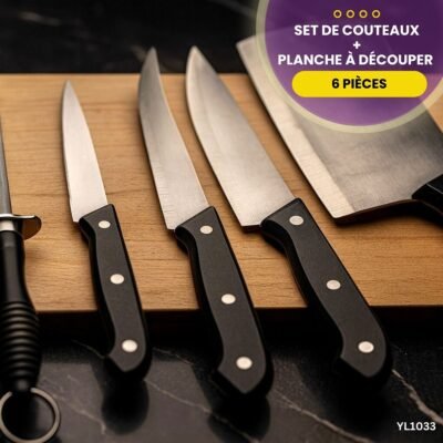Set de Couteaux + Planche à Découper YL1033