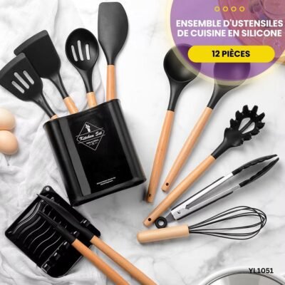Ensemble d'ustensiles de cuisine en Silicone YL1051