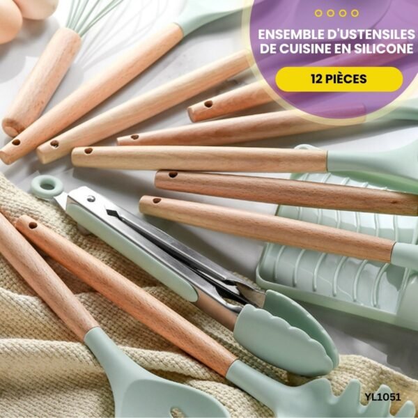 Ensemble d'ustensiles de cuisine en Silicone YL1051 – Image 2