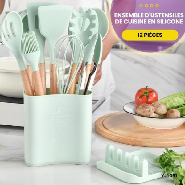 Ensemble d'ustensiles de cuisine en Silicone YL1051 – Image 3