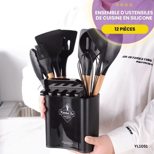 Ensemble d'ustensiles de cuisine en Silicone YL1051 – Image 4