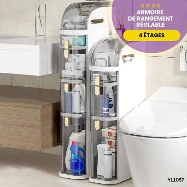 Armoire de rangement réglable 4 étages YL1057 – Image 4
