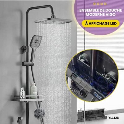 Ensemble de douche moderne à affichage LED Vigo YL1128