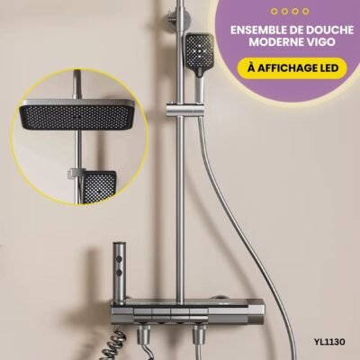 Ensemble de douche moderne à affichage LED Vigo YL1130
