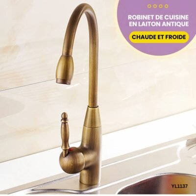 Robinet de cuisine en laiton antique YL1137