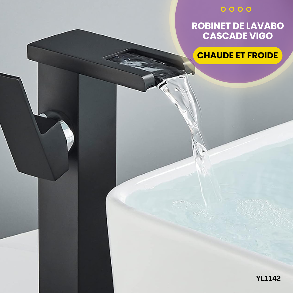 Robinet de Lavabo Cascade Vigo YL1142 – Image 3