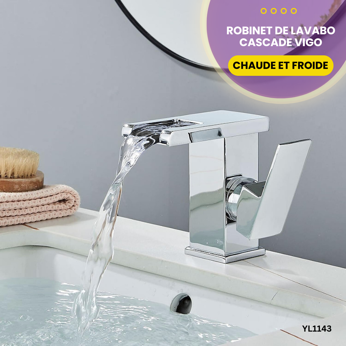 Robinet de Lavabo Cascade Vigo YL1143 – Image 3