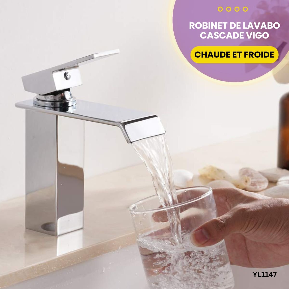 Robinet de Lavabo Cascade Vigo YL1147 – Image 3
