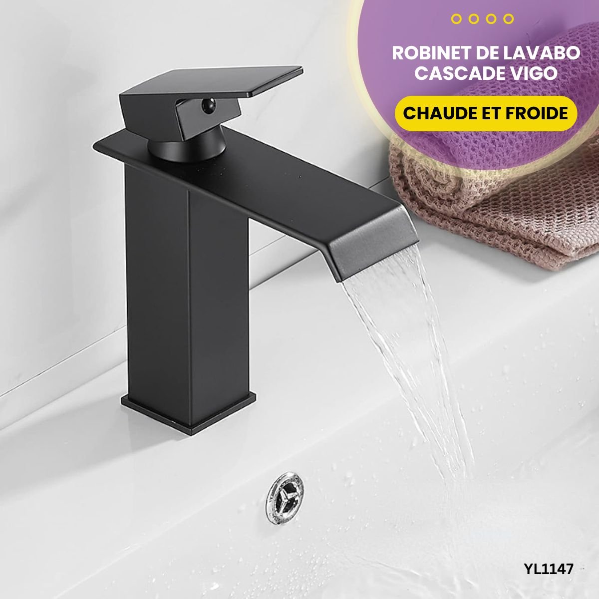 Robinet de Lavabo Cascade Vigo YL1147