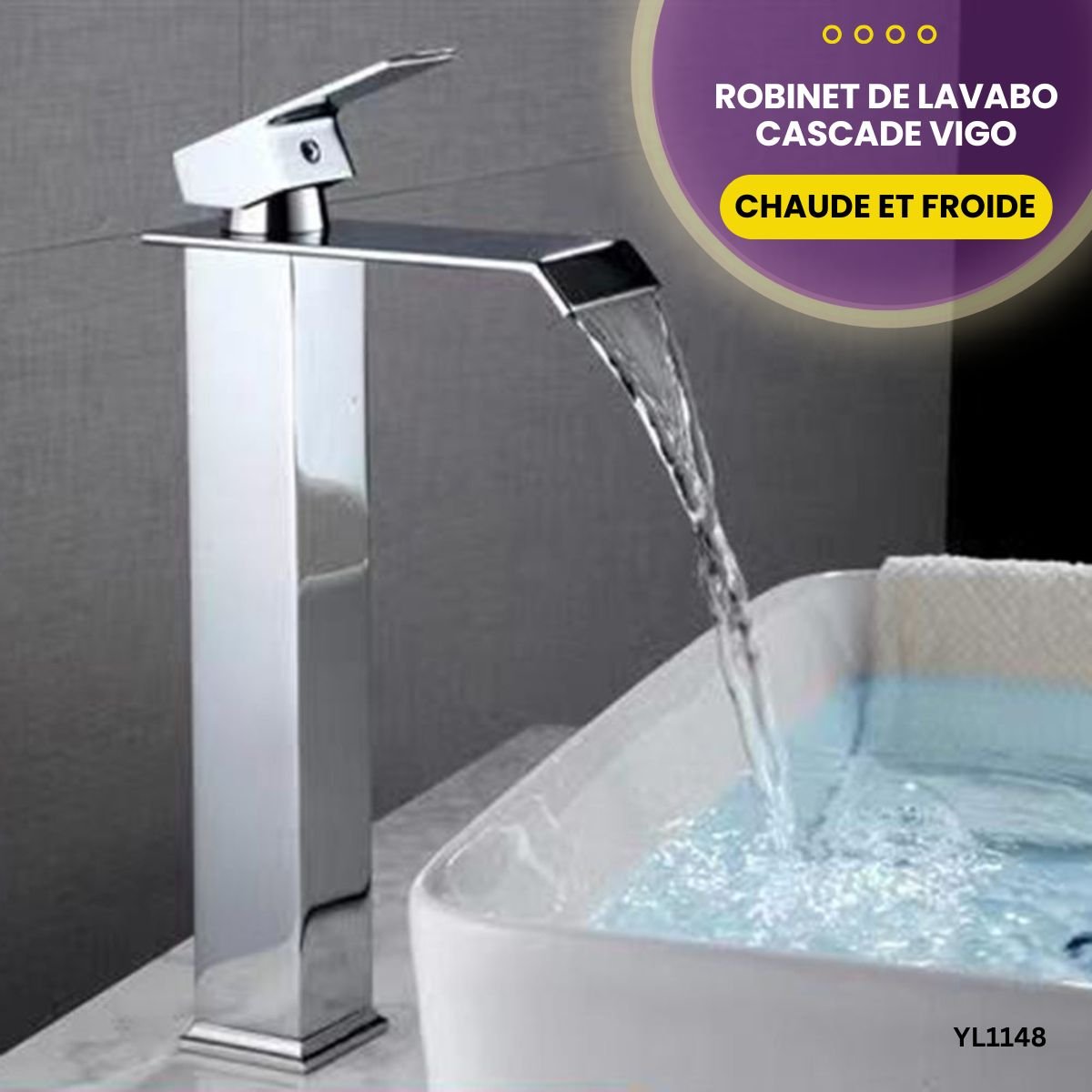 Robinet de Lavabo Cascade Vigo YL1148