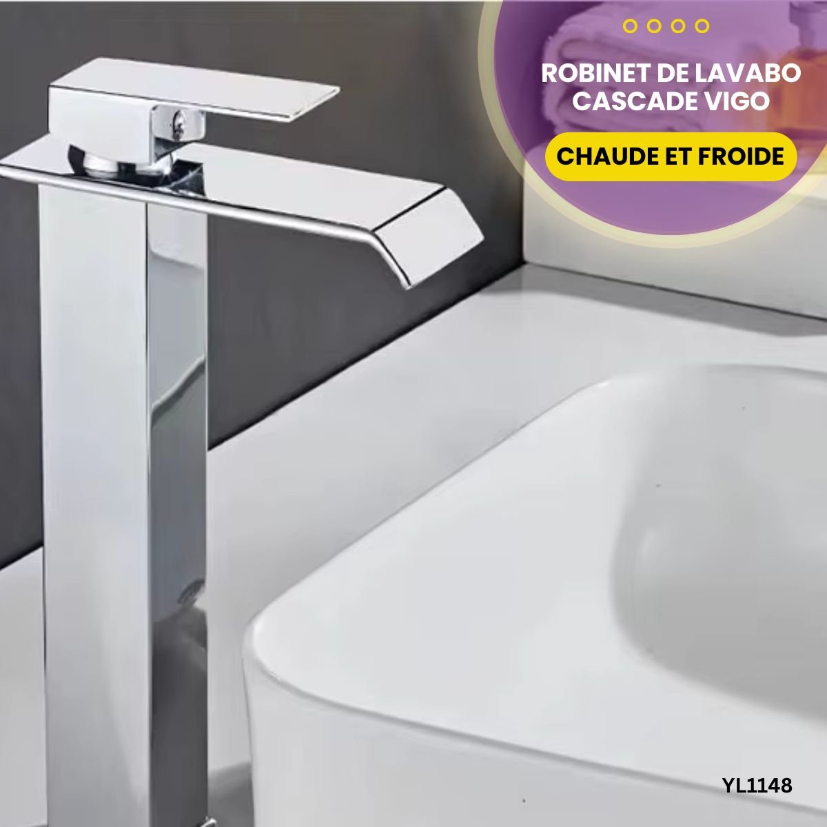 Robinet de Lavabo Cascade Vigo YL1148 – Image 4