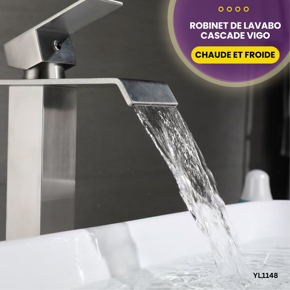 Robinet de Lavabo Cascade Vigo YL1148 – Image 5