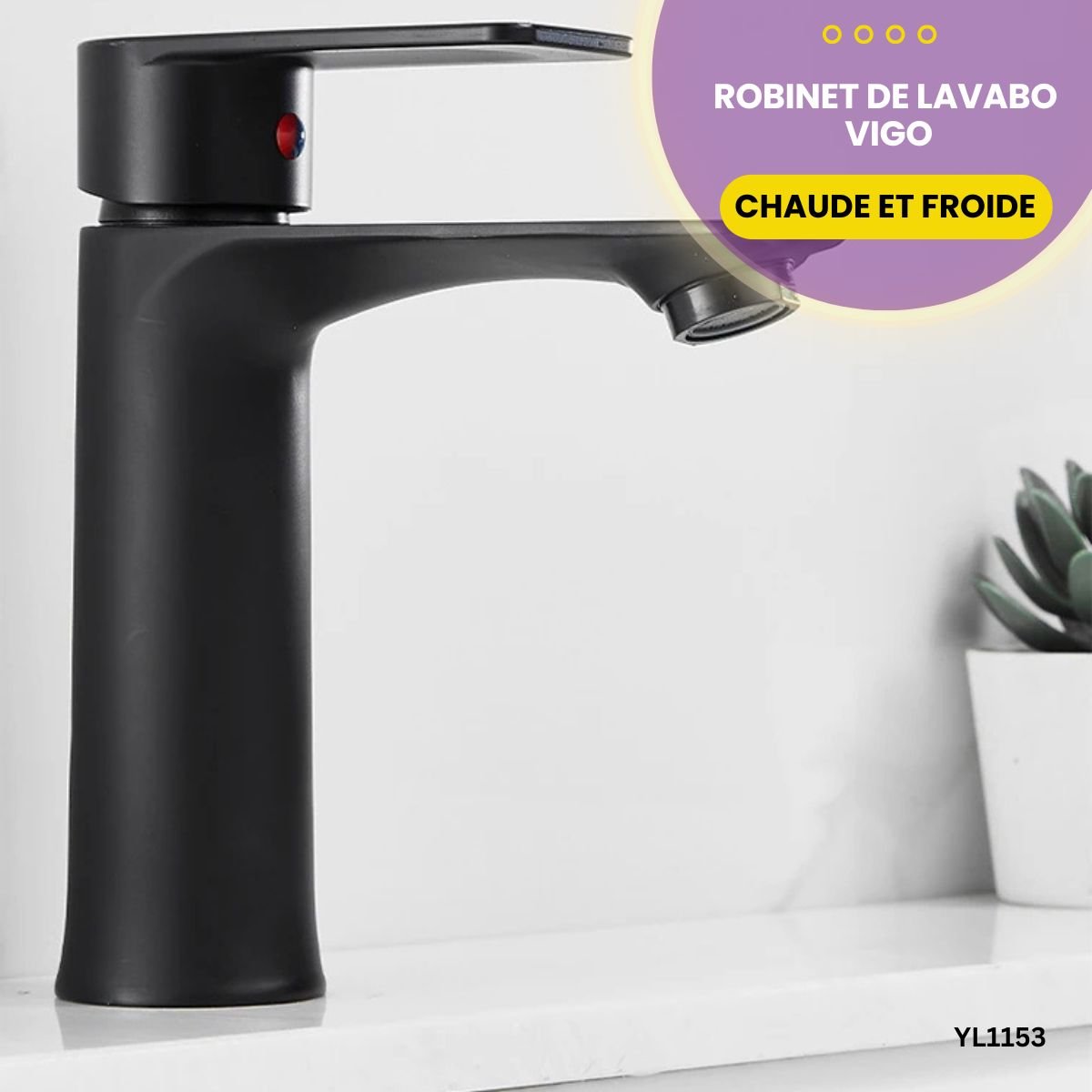 Robinet de lavabo chaude et froide Vigo YL1153 – Image 4