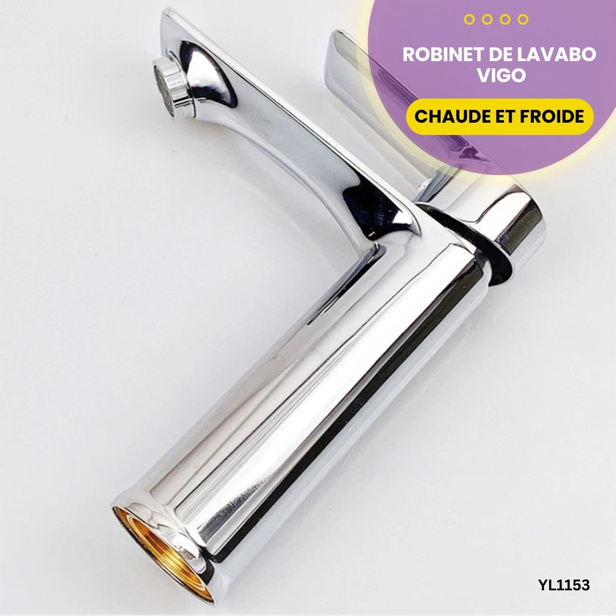 Robinet de lavabo chaude et froide Vigo YL1153 – Image 2