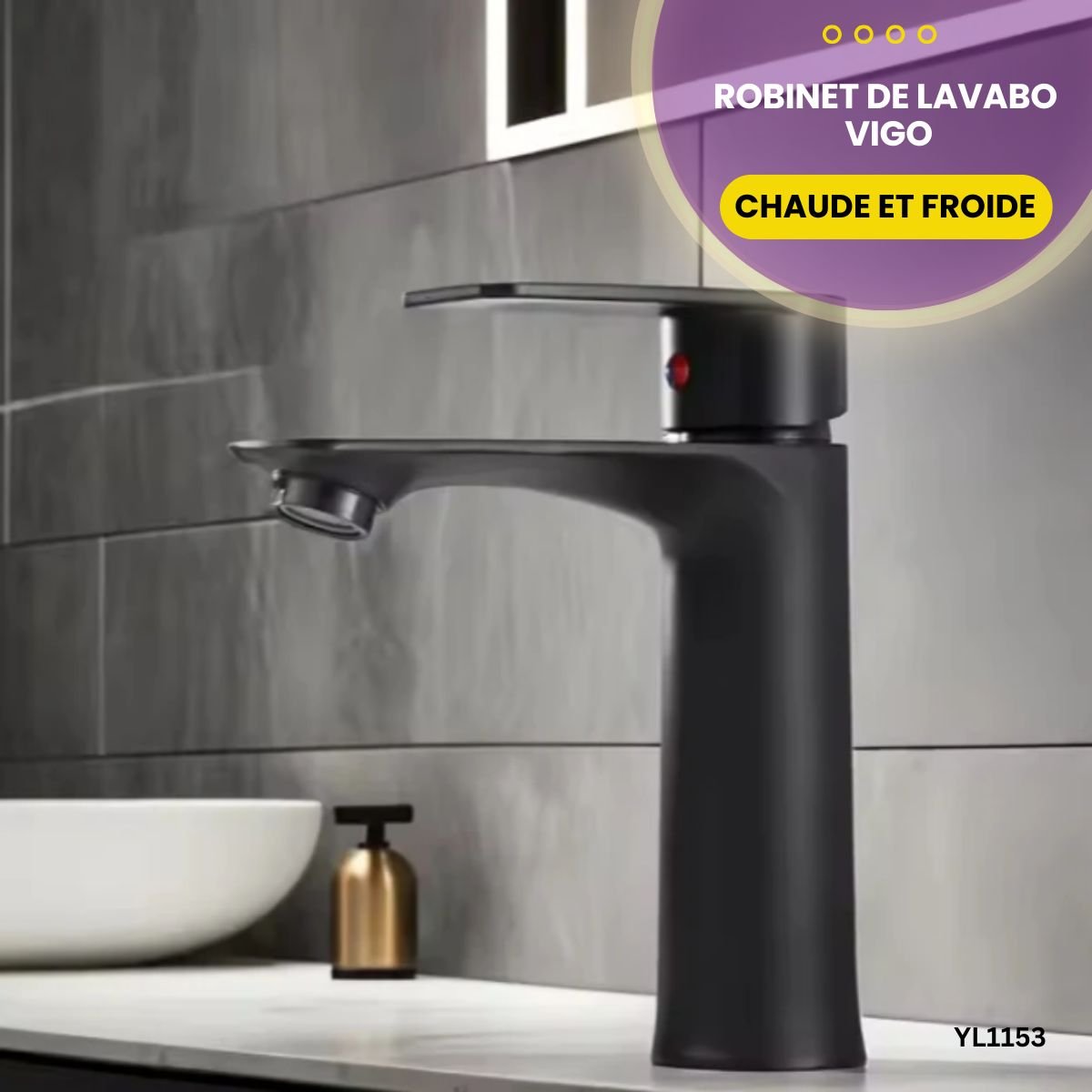 Robinet de lavabo chaude et froide Vigo YL1153