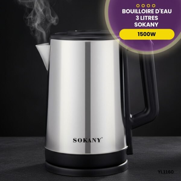 Bouilloire d'eau 3 Litres SOKANY YL1160 – Image 2