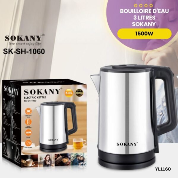 Bouilloire d'eau 3 Litres SOKANY YL1160 – Image 4