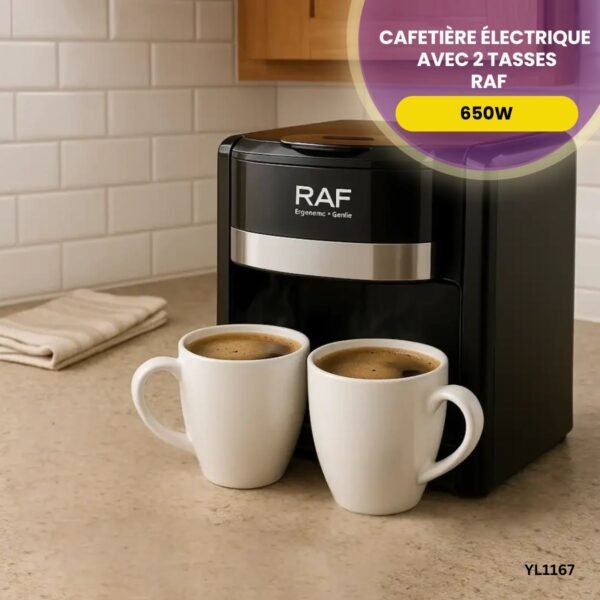 Cafetière électrique avec 2 tasses RAF YL1167 – Image 3
