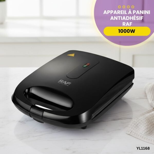 Appareil à panini antiadhésif RAF 1000W YL1168 – Image 3