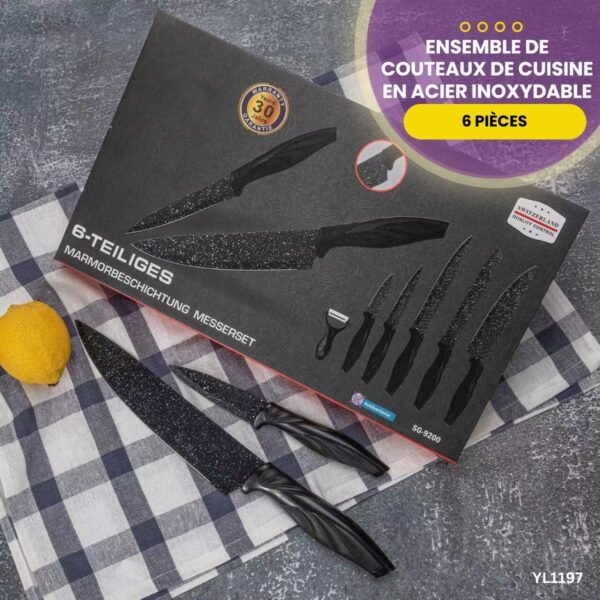 Ensemble de couteaux de cuisine en acier inoxydable YL1197 – Image 2