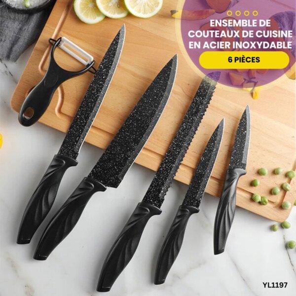 Ensemble de couteaux de cuisine en acier inoxydable YL1197 – Image 3