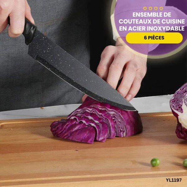 Ensemble de couteaux de cuisine en acier inoxydable YL1197 – Image 5
