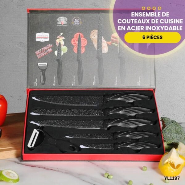 Ensemble de couteaux de cuisine en acier inoxydable YL1197