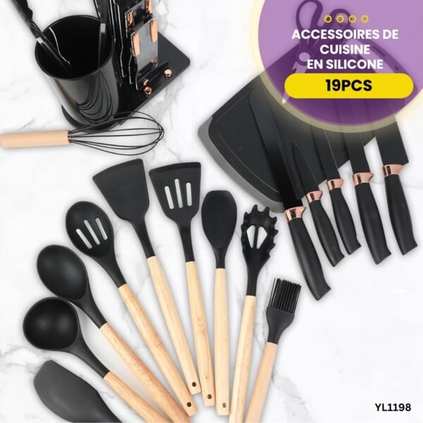 Ensemble de cuisine en silicone 19PCS YL1198 – Image 6