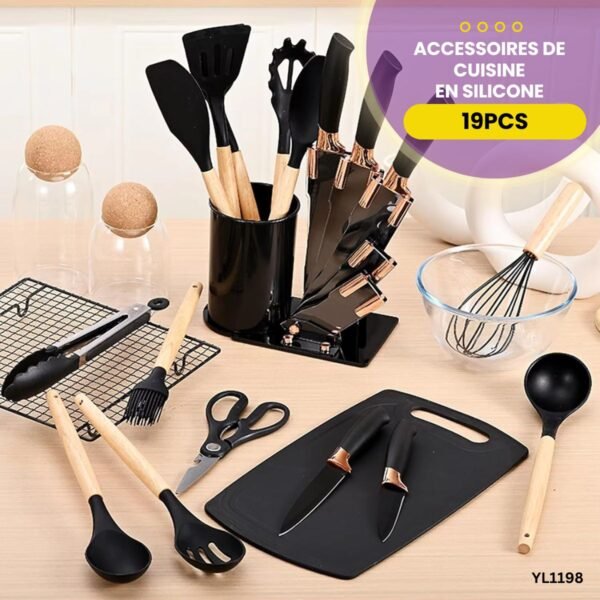 Ensemble de cuisine en silicone 19PCS YL1198 – Image 4