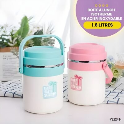 Boîte à lunch isotherme en acier inoxydable de 1.6L YL1249