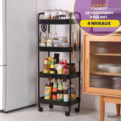 Chariot de Rangement Roulant 4Niveaux YL1271