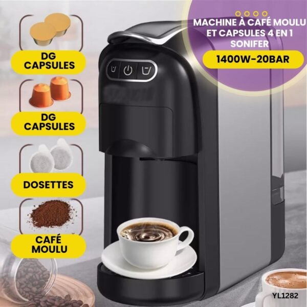 Machine à Café Moulu et Capsules YL1282 – Image 3