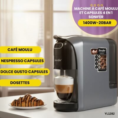Machine à Café Moulu et Capsules YL1282