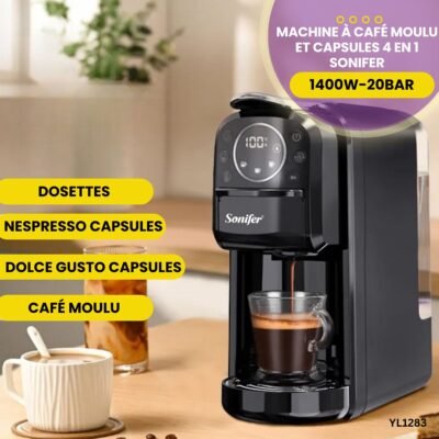 Machine à Café Moulu et Capsules YL1283