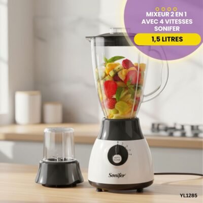 Mixeur 2 en 1 de 1,5 litres Sonifer YL1285